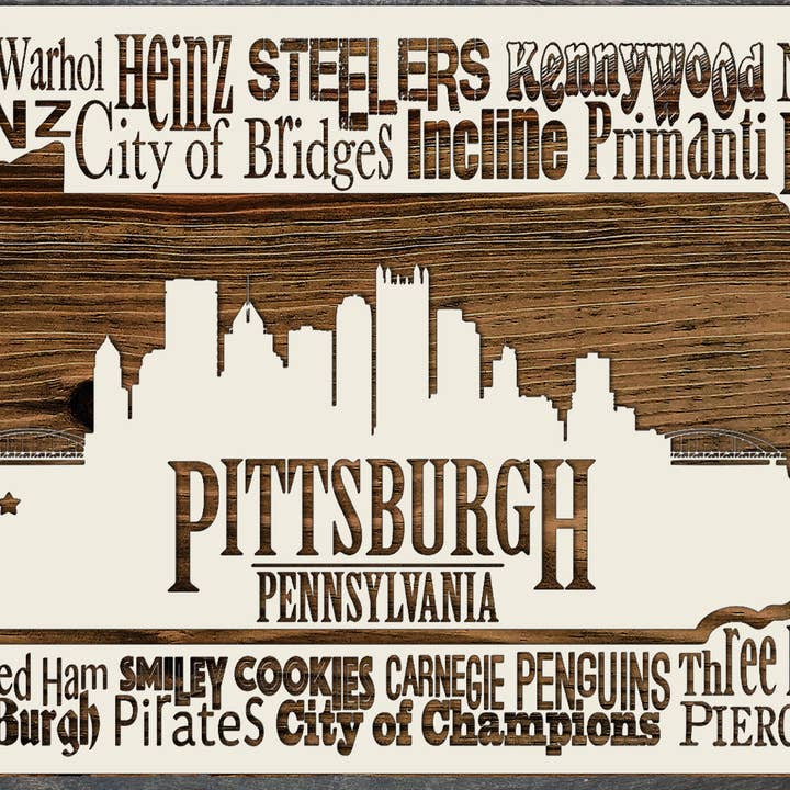 Pennsylvania: Pittsburgh Abstract per la vendita all'ingrosso da parte di Fire & Pine