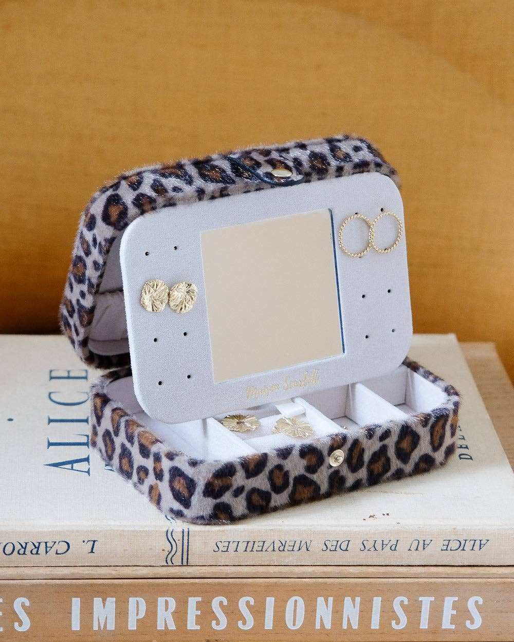 Brigitte leopard travel jewelry box for wholesale on Faire3