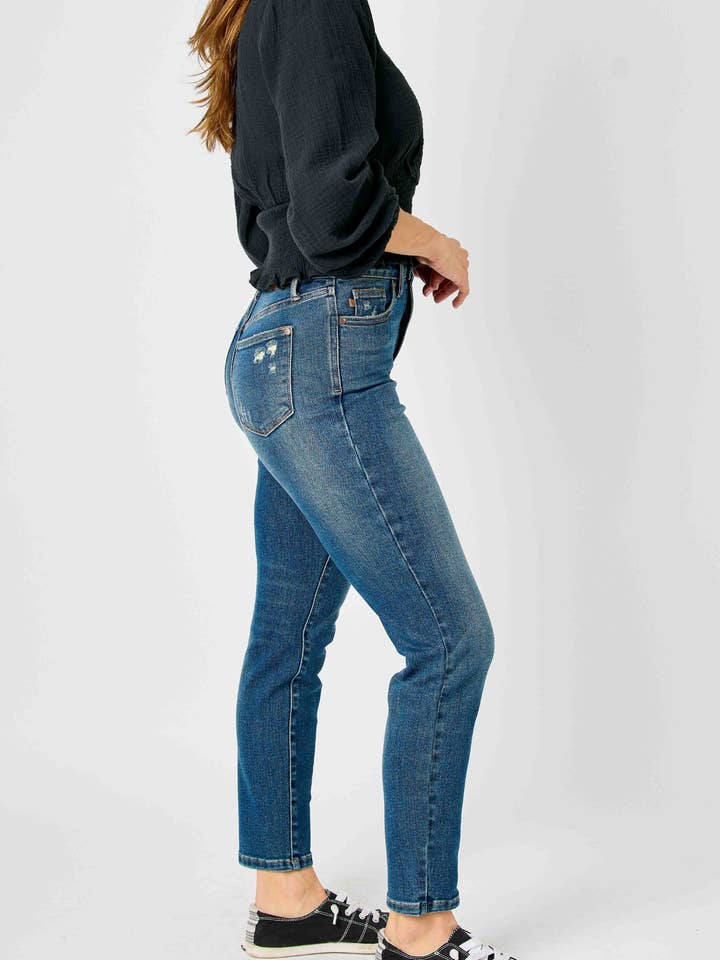 Watermelon Apparel - Wholesale Jeans - Women's - Judy Blue Dark Vintage High Waist Tummy Control Slim
