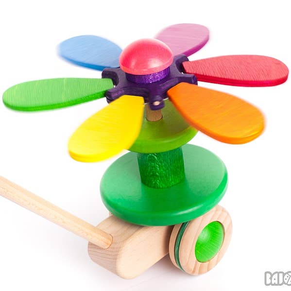 BAJO Flower Rainbow Push Toy for wholesale by Little Poland Gallery