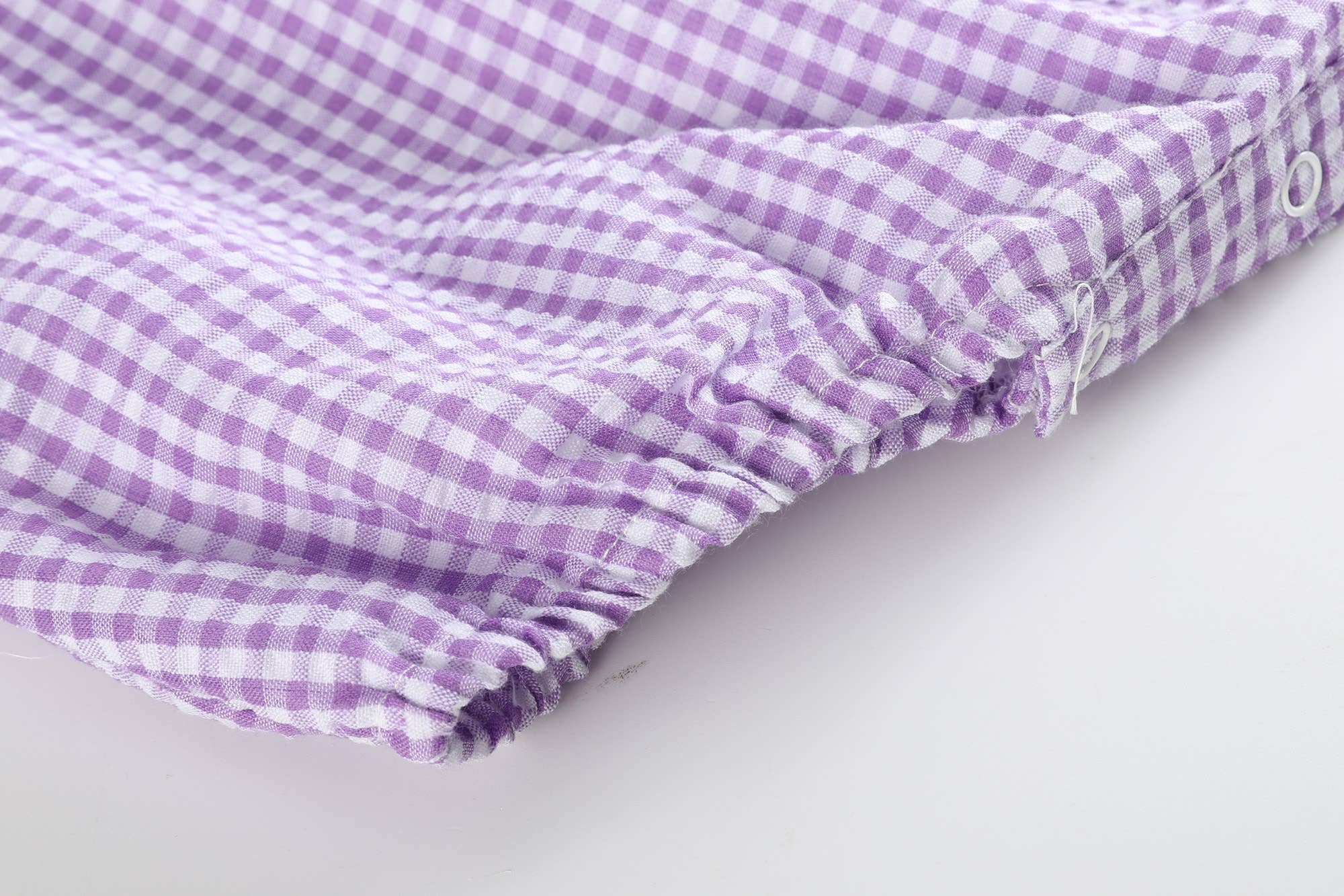 Lil Cactus - Wholesale Bodysuit (Non-Footed) - Baby - Classic Purple Gingham Baby Bubble Romper2