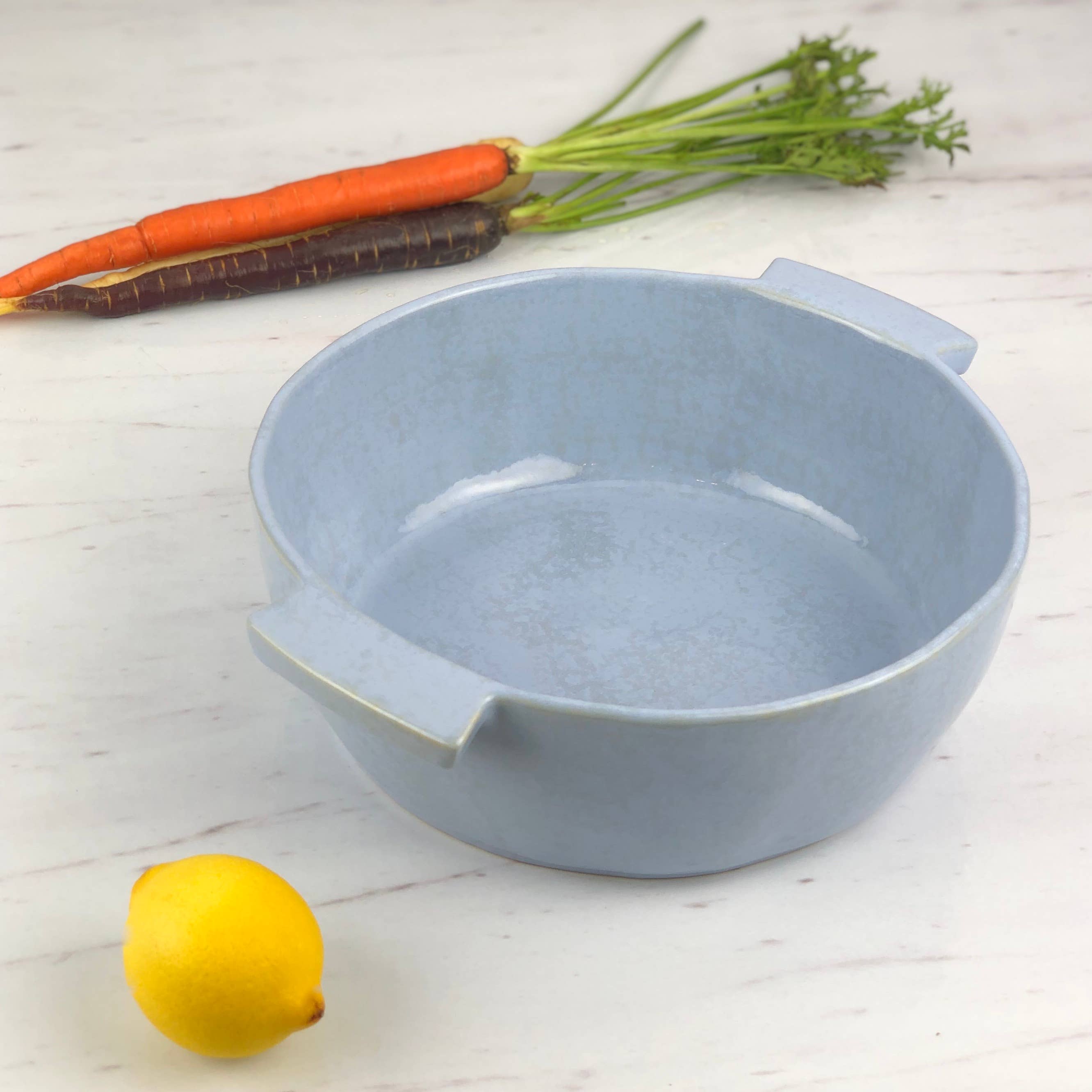 Carmel Ceramica - Wholesale Baking Dish - Cozina Blue Round Baker1