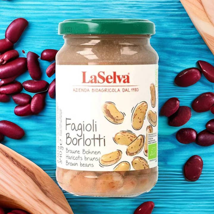 Ekologiska kokta borlottibönor La Selva Ekologisk gård för wholesale av Passione Toscana