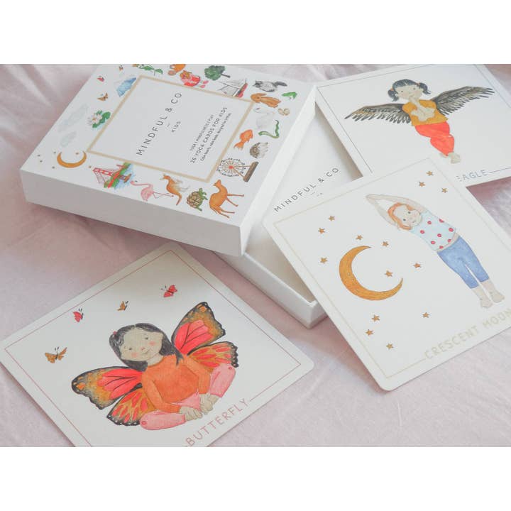Mindful and Co Kids USA - Venta al por mayor Tarjetas de aprendizaje - Niños y bebés - Tarjetas didácticas de yoga1