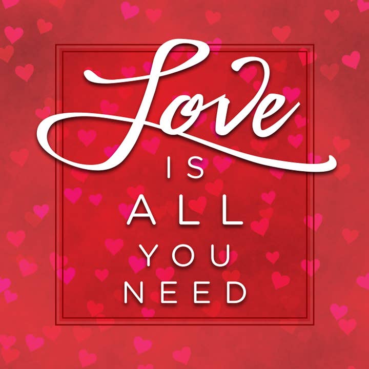 Love Is All You Need Love Greeting Cards for wholesale by Swan River Studios