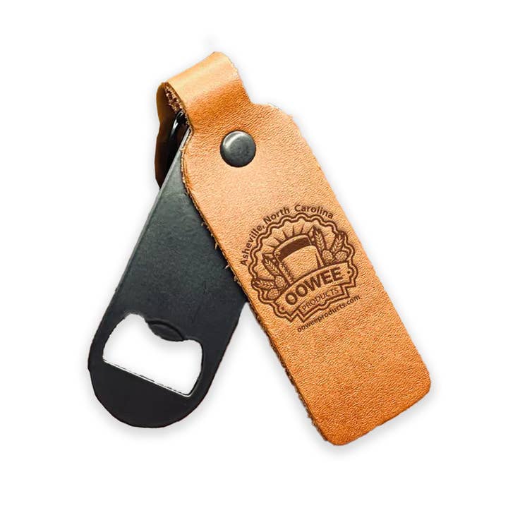 Bottle Opener Leather Keychain for wholesale by Oowee Products