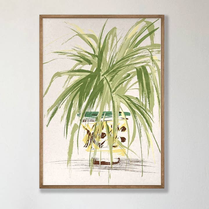 A4 House Plant Silkscreen Print / Botanical Art / Handmade for wholesale by Ben Rogers