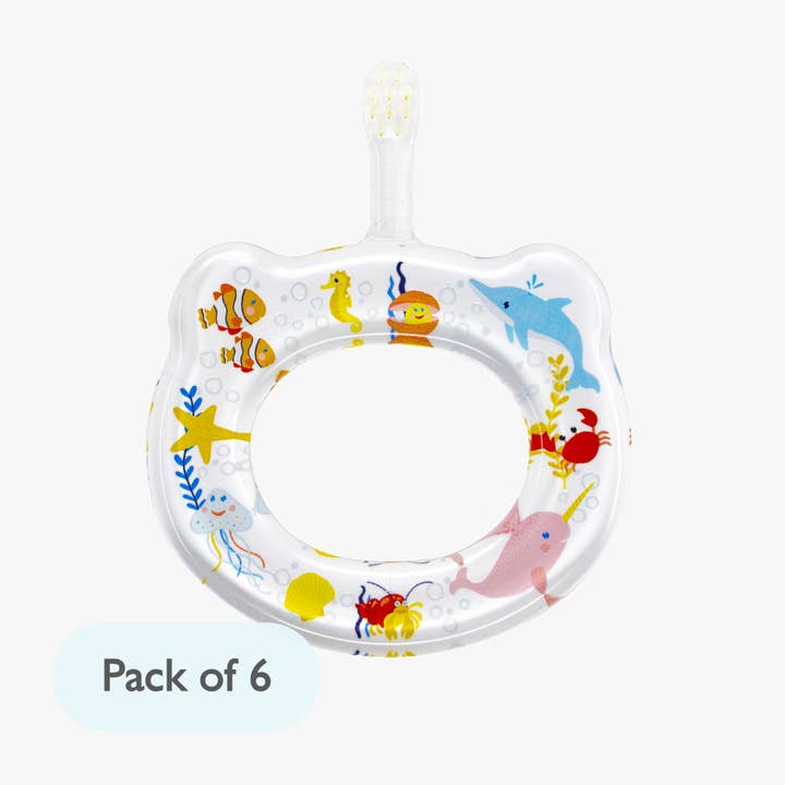 HAMICO -Innovative Toothbrush - Wholesale Toothbrush - Kids & Baby - Baby Training Toothbrush - Sea Animals | 6 Individual packs