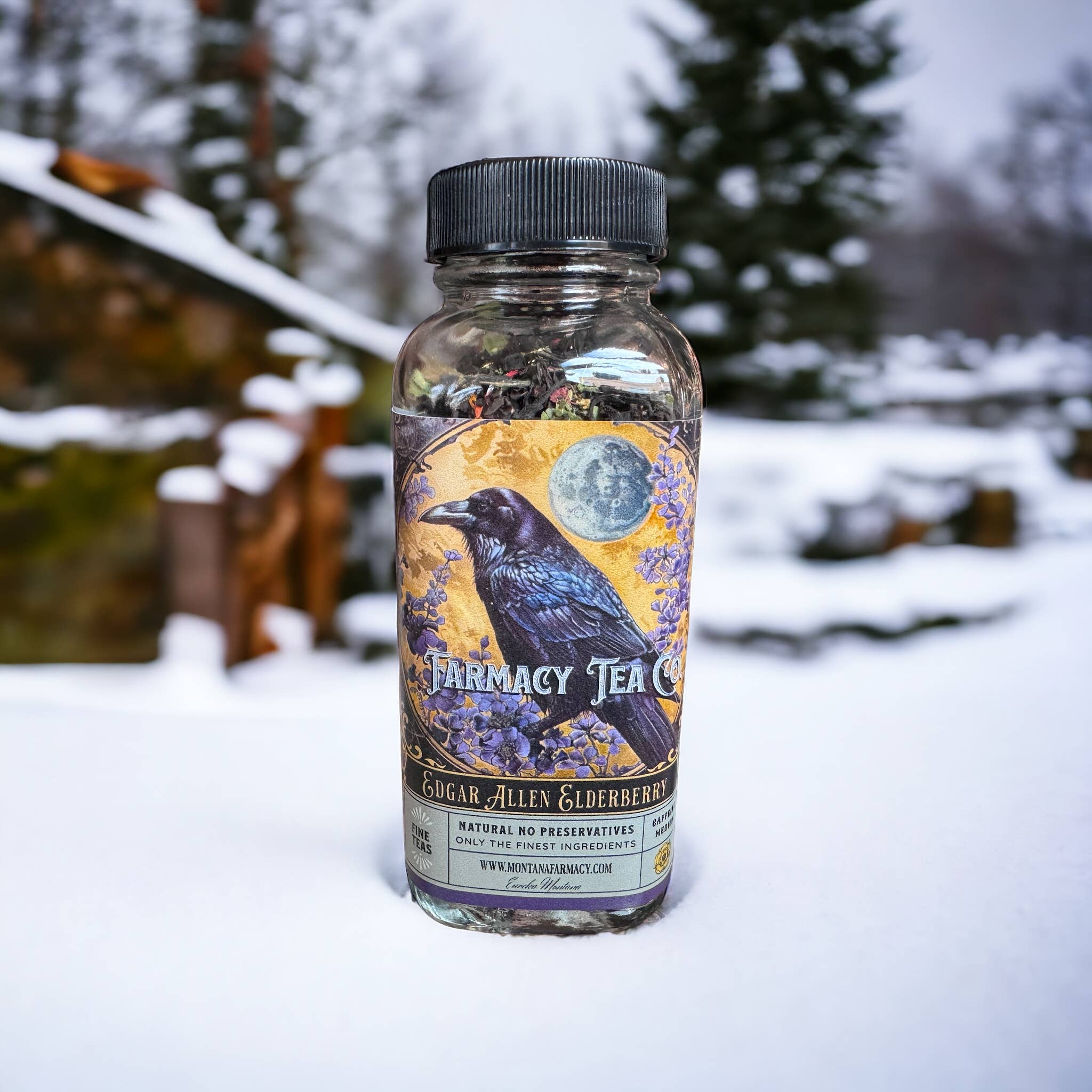 Montana Farmacy - Wholesale Losse thee - Edgar Allen Vlierbes Crowd Raven Dark Academia Dichter Thee1