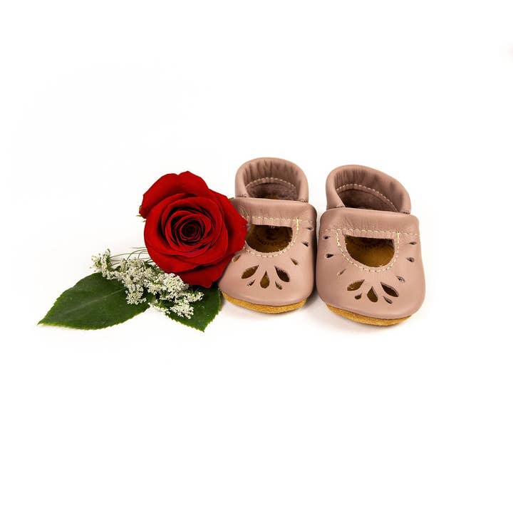 Dusty Rose RAINEY JANES Shoes Baby and Toddler for wholesale by Starry Knight Design