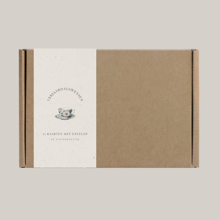 Birthday wishes | 12 cards with envelope for wholesale by De Papierboetiek