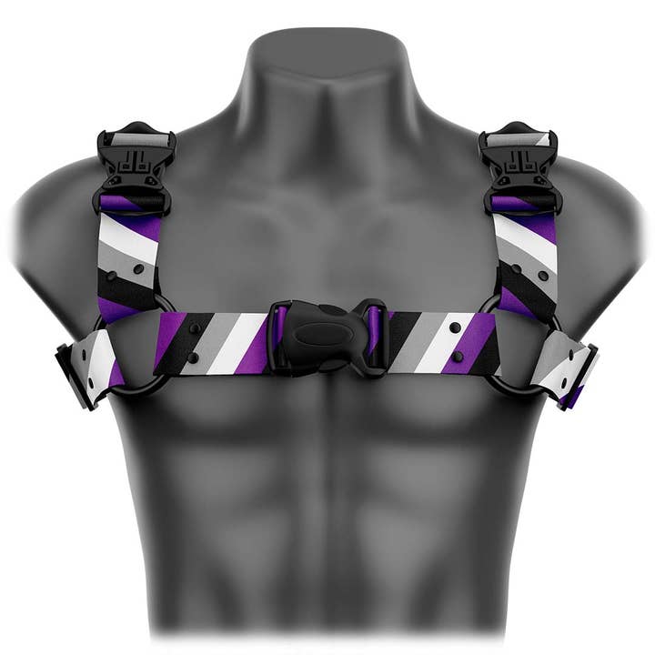 Pride Asexuality Bulldog Handgemachtes modisches veganes Unisex-Geschirr für den Großhandel von Daftboy