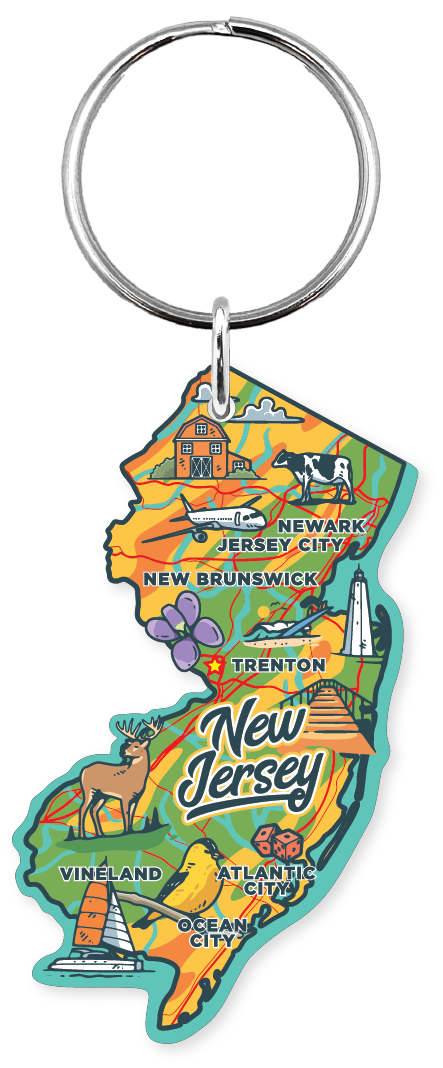 Morris Magnets - Wholesale Keychain - Unisex - Keychain - New Jersey Across America 2.01