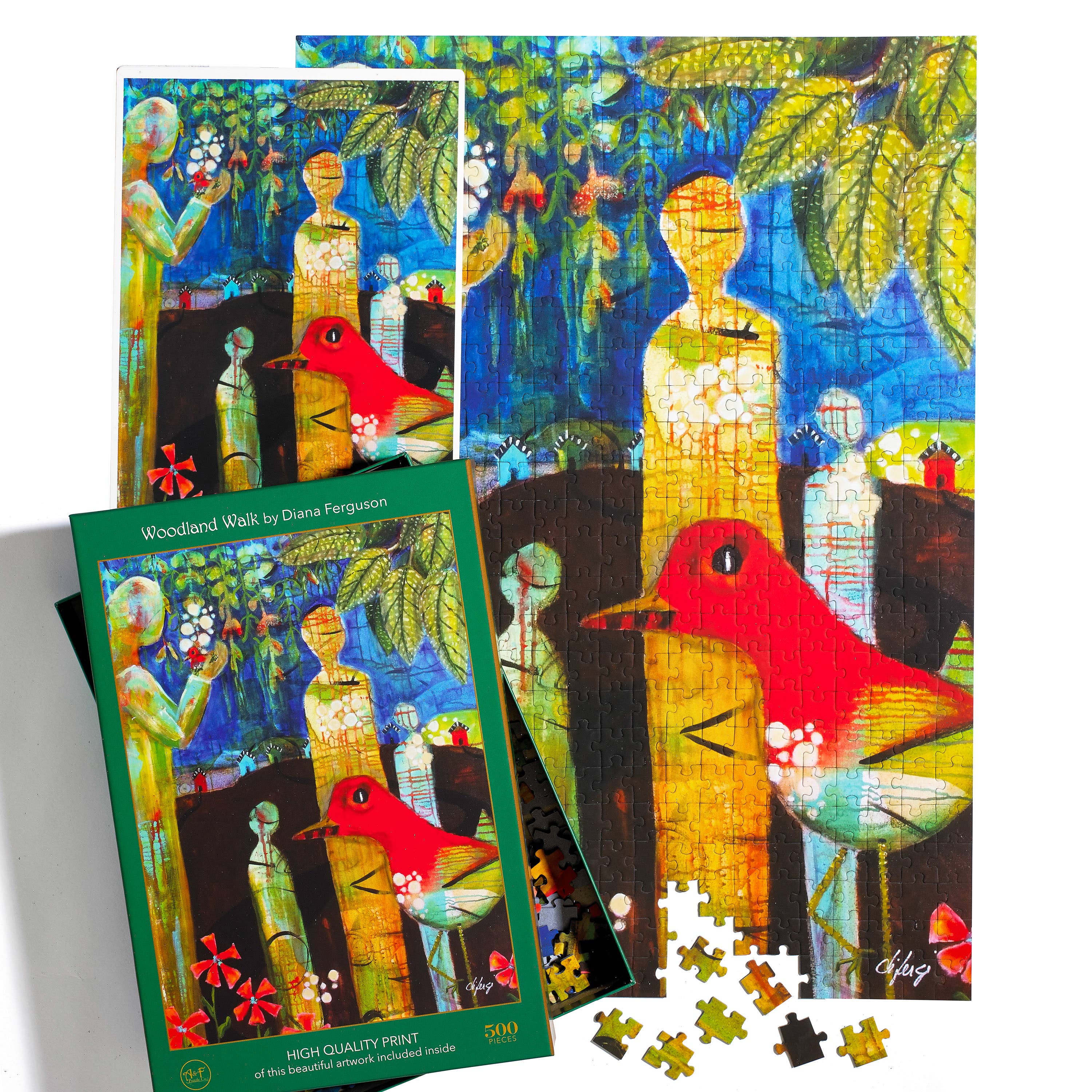 Art & Fable Puzzle Company, LLC – wholesale Puzzle – Adult – Woodland Walk; 500-Piece Velvet-Touch Jigsaw Puzzle1