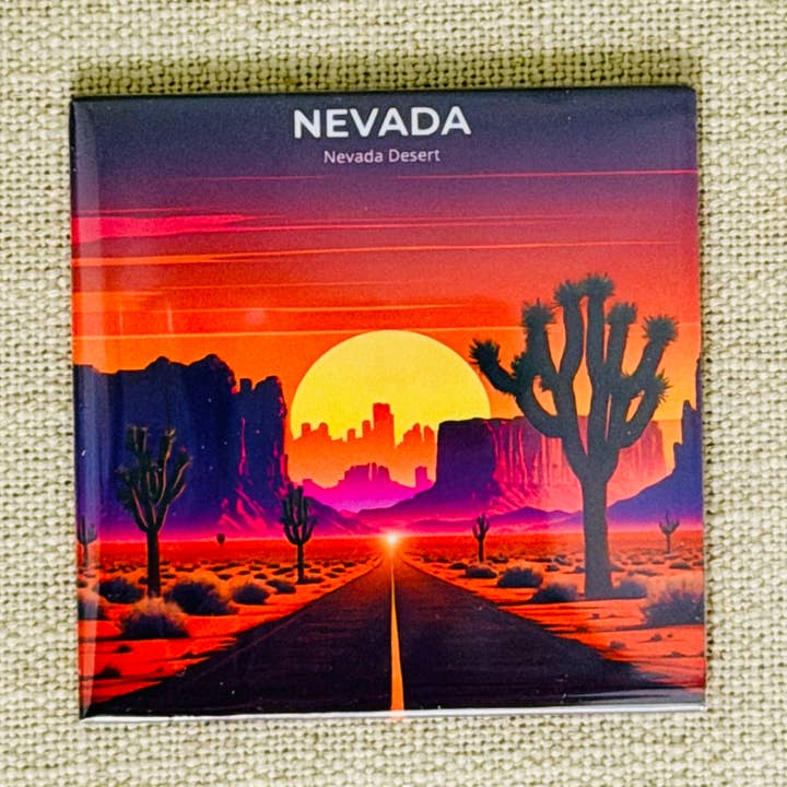 Magnet d'État du Nevada - Désert du Nevada pour la vente par Cozy Print