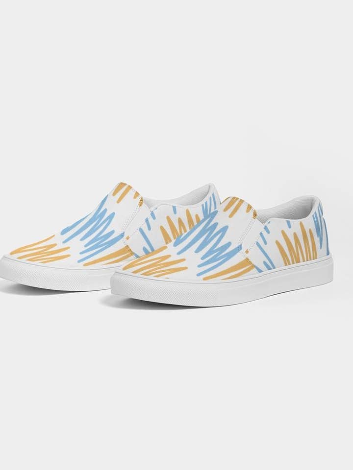 Women's Scribbles Slip-On Canvas Shoe for wholesale by Blank Laces