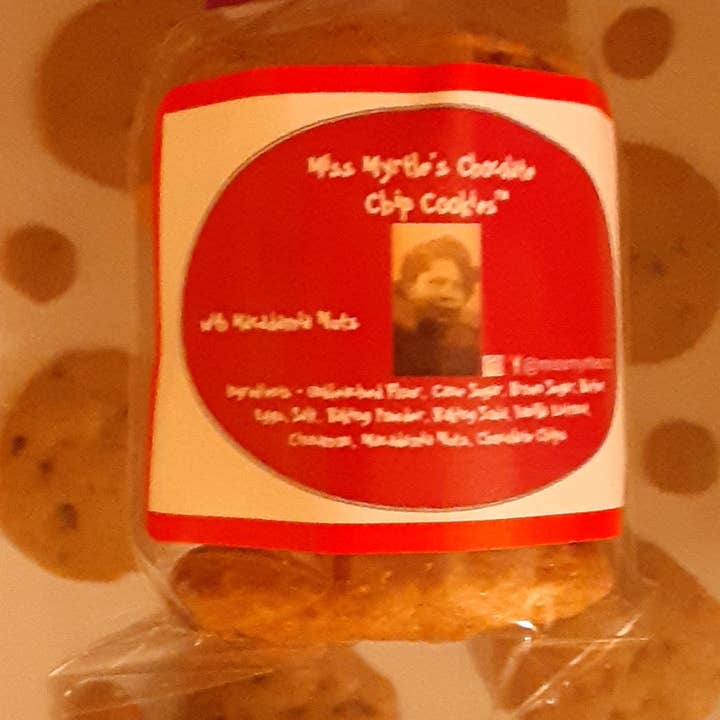 Miss Myrtle's Chocolate Chip Cookie Menu for wholesale by Miss Myrtle's Chocolate Chip Cookies