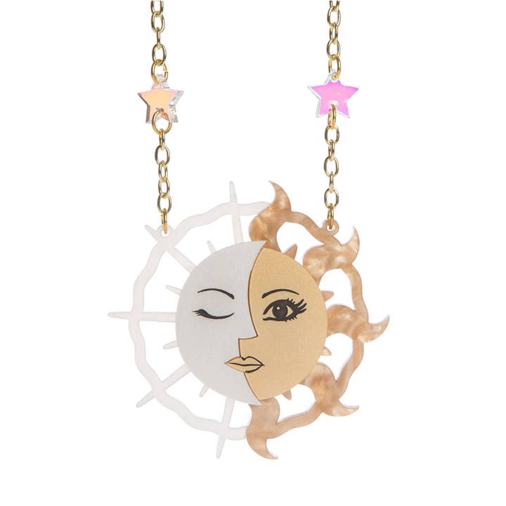Sun & Moon Necklace for wholesale by Sugar and Vice