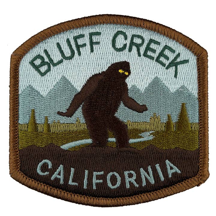 Bluff Creek, California Travel Patch for wholesale by Monsterologist