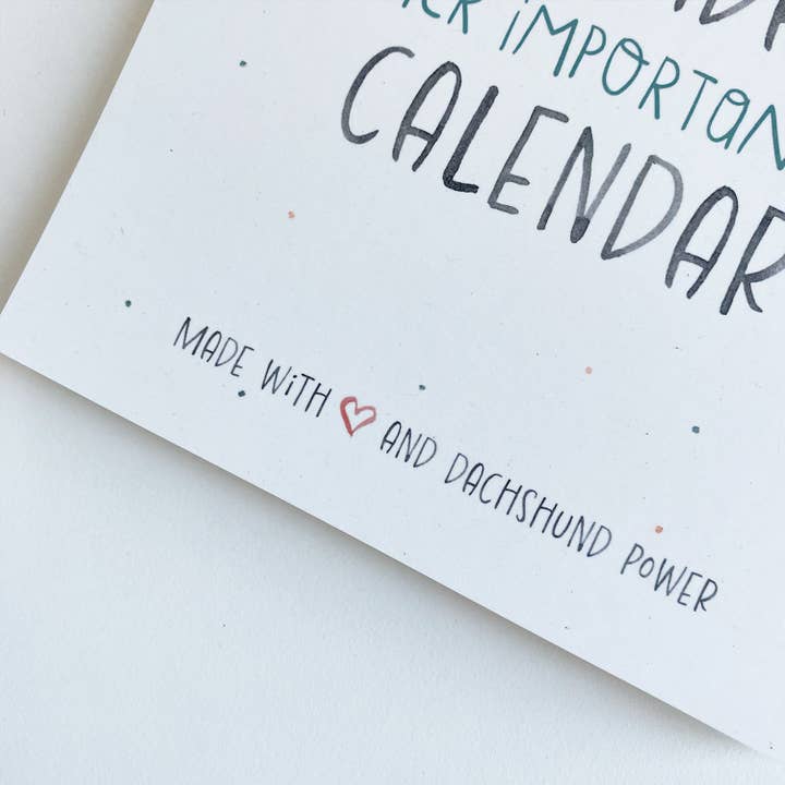 Meet Wilma - Wholesale Calendar - Timeless Dog Dachshund Birthday Calendar4