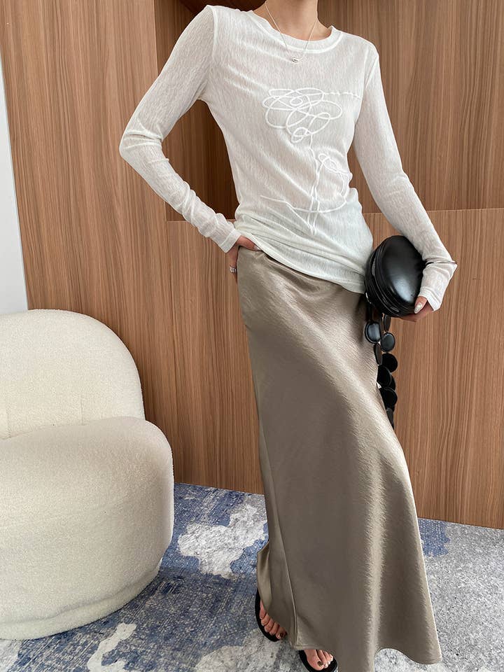 Picture Color Textured Sheer Sun Protection T-Shirt for wholesale on Faire14