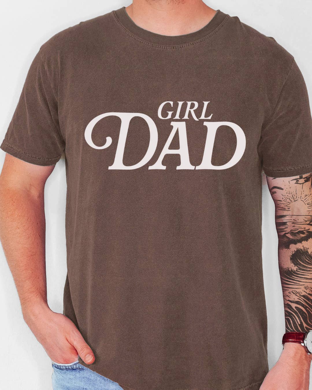 Uncommon Label - Wholesale Screen Printed T-Shirt - Men's - Girl Dad Adult Graphic Tee