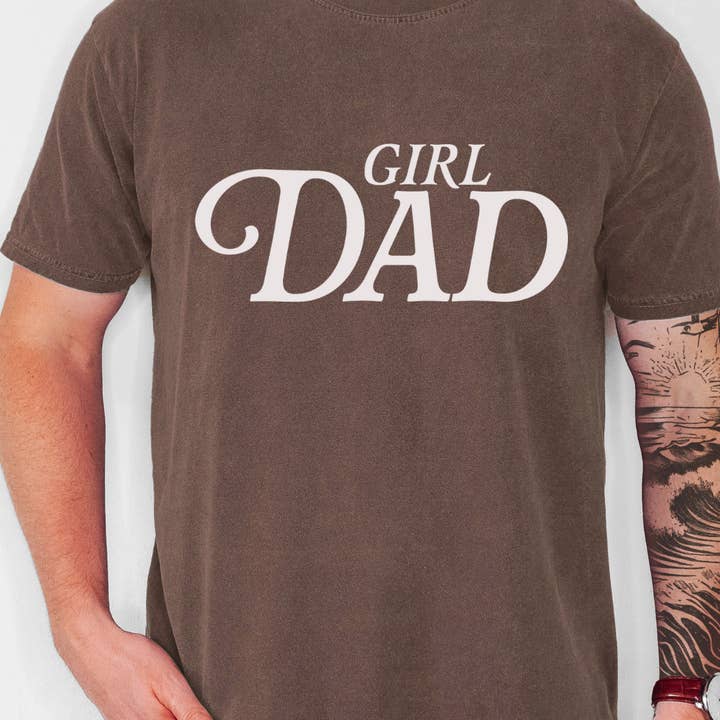 Uncommon Label - Wholesale Screen Printed T-Shirt - Men's - Girl Dad Adult Graphic Tee0
