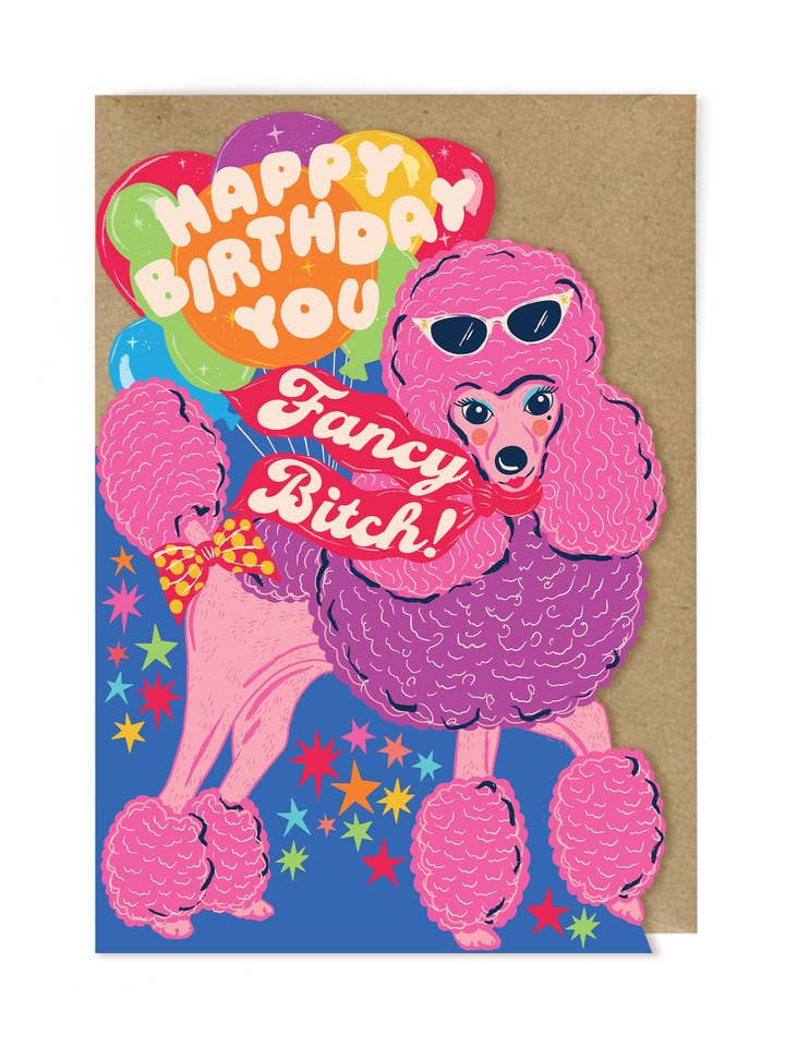 FANCY POODLE for wholesale by Cath Tate Cards