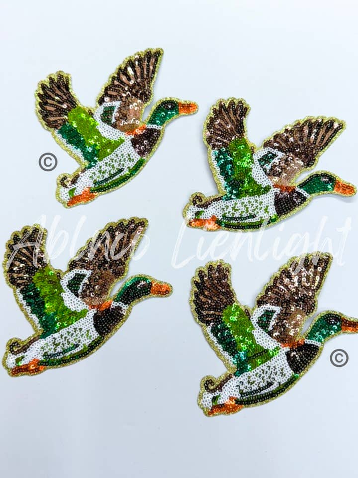 Mallard Duck Hunting Sequins Patch - Small for wholesale by ABLNco
