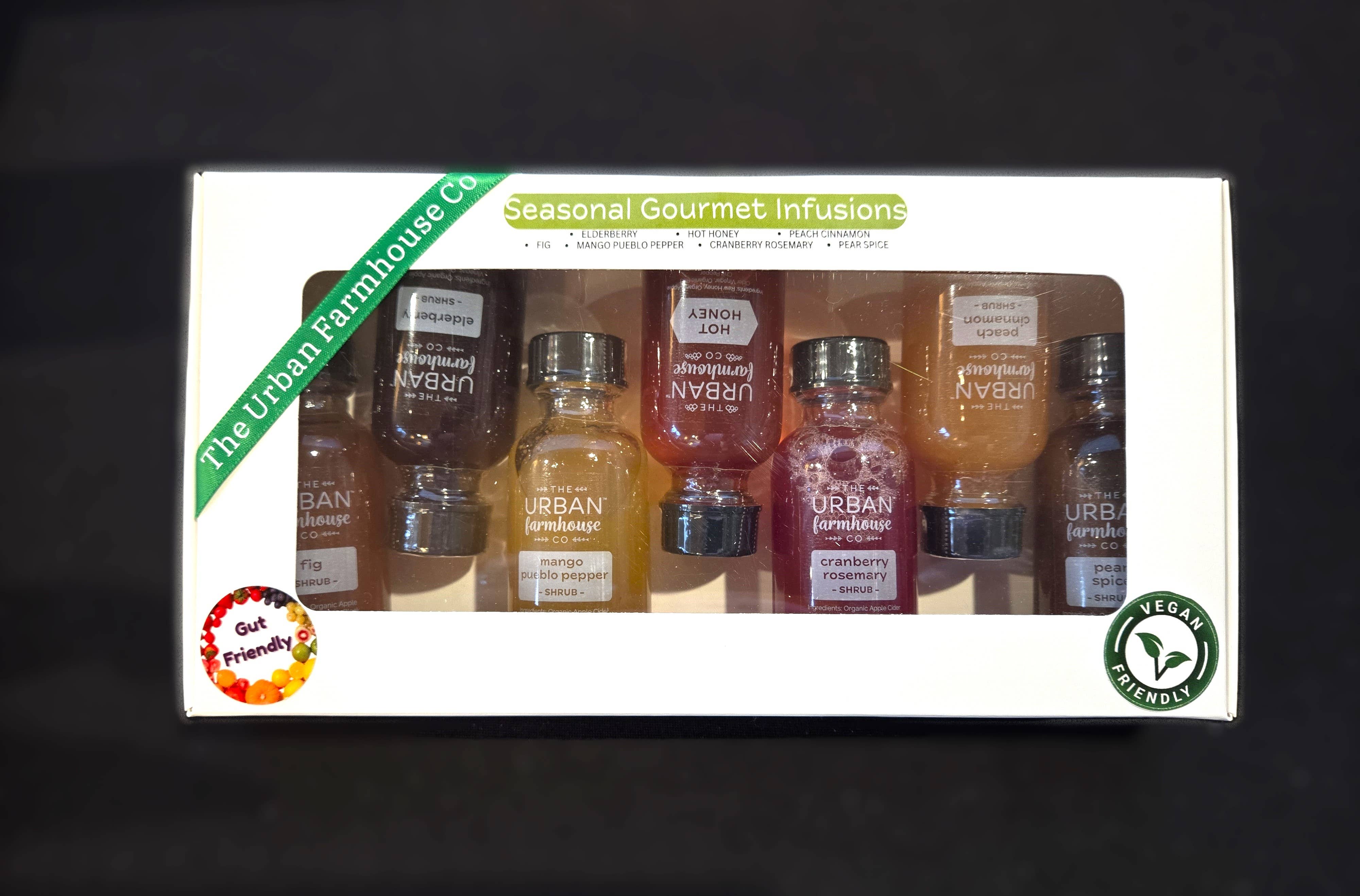 The Urban Farmhouse Co - Wholesale Vinegar - 7 Shot Gift Boxes with Bonus Hot Honey3