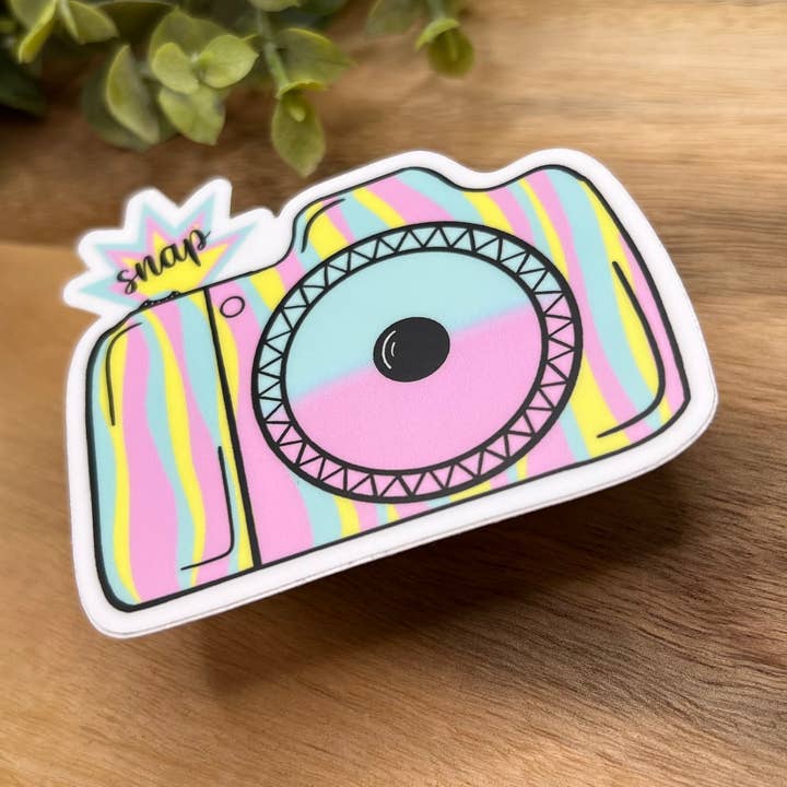 Camera Waterproof Sticker for wholesale by Crafted by Chris Co.