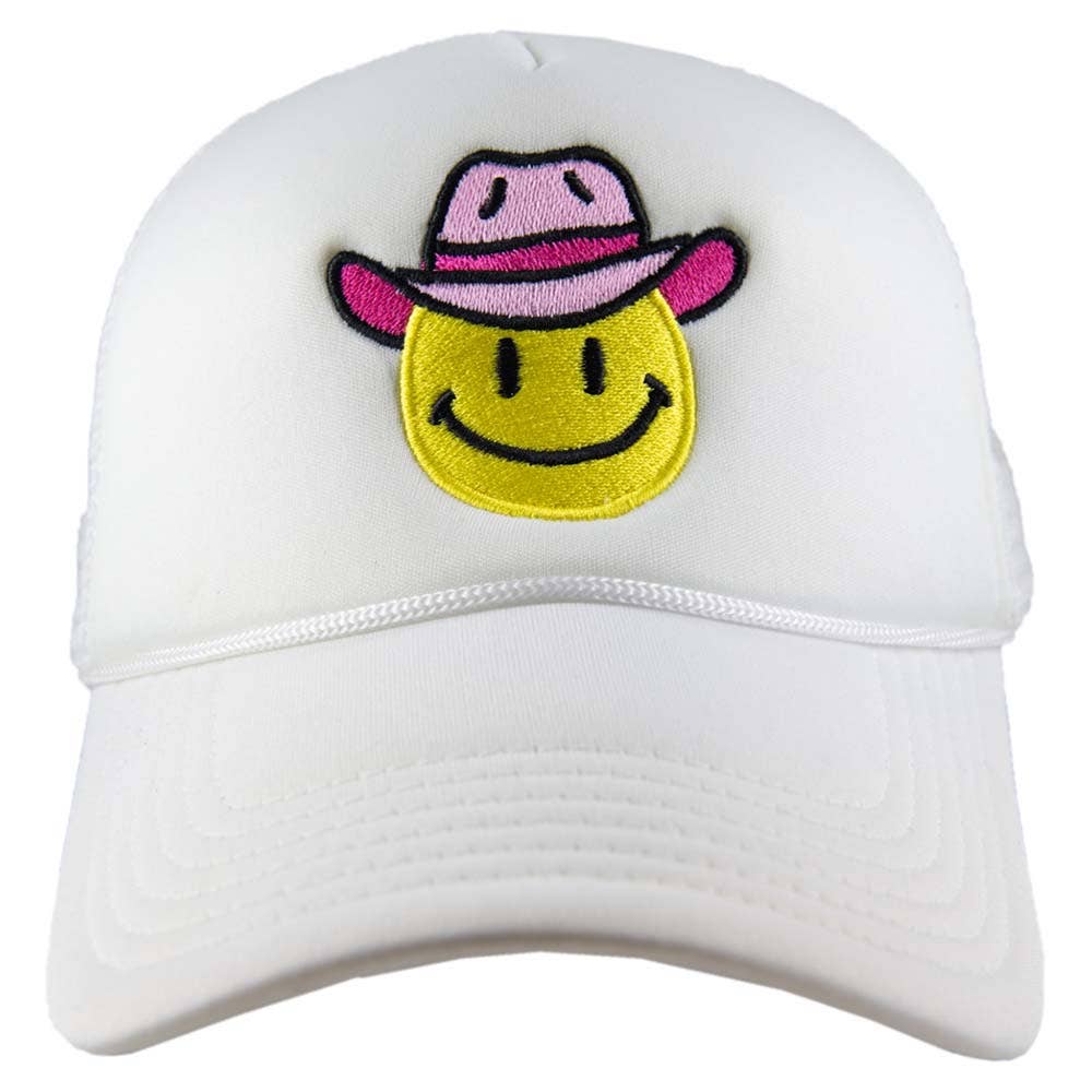 Katydid - Wholesale Truckerpet - Dames - Cowboyhoed Happy Face Western Foam hoed4
