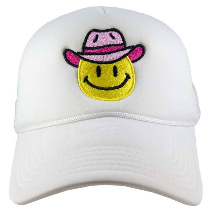Katydid - Wholesale Truckerpet - Dames - Cowboyhoed Happy Face Western Foam hoed4