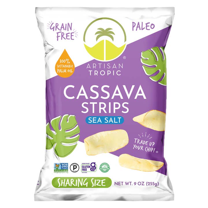 9 oz Cassava Strips: Sea Salt for wholesale by Artisan Tropic