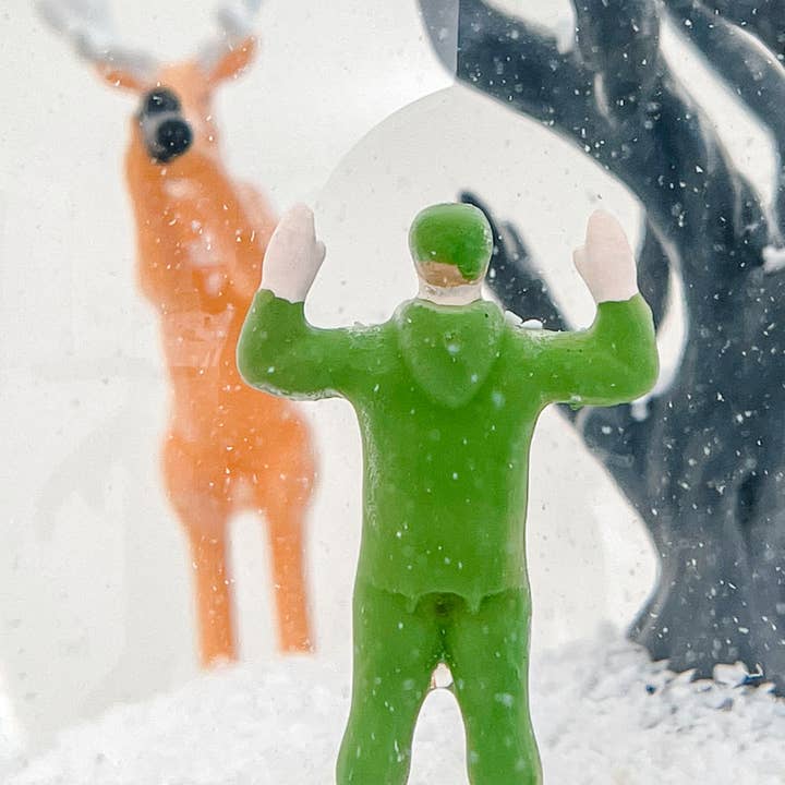 Demented Penguins - Wholesale Snow Globe - "Bambi's Revenge" Snow Globe Deer vs. Hunter Snowglobe8
