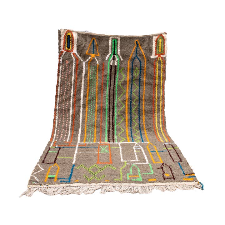 Colorful Moroccan Rugs-moroccan carpet-Azilal rug(108) for wholesale by woolsouk ( We handle U.S. import procedures for you )