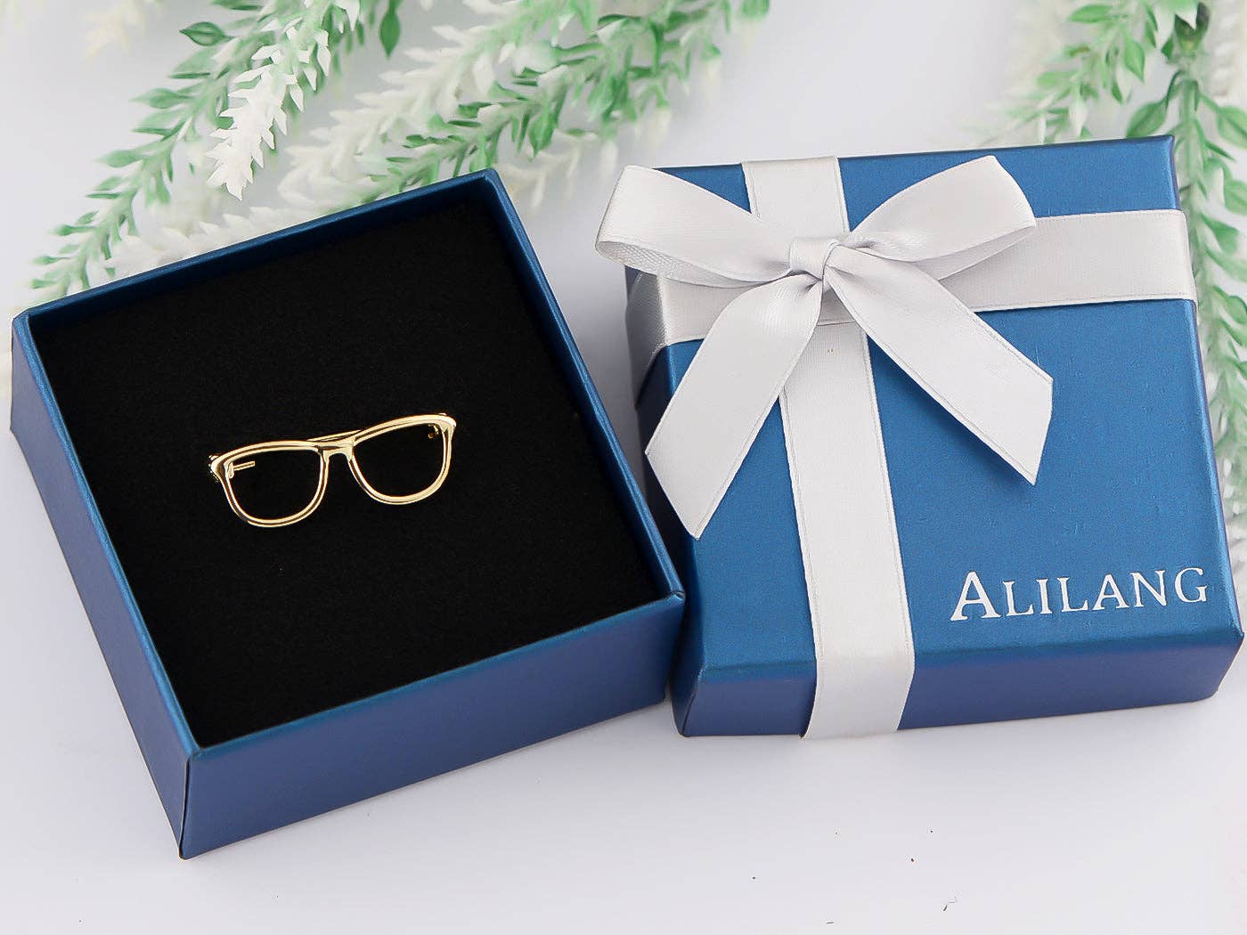 AK Brand - Vente Broches - Broche en forme de lunettes de nerdy rectangle de couleur argent11