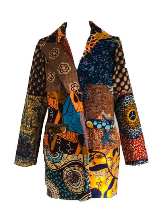 Single Breast Jacket African Print for wholesale by Sosome