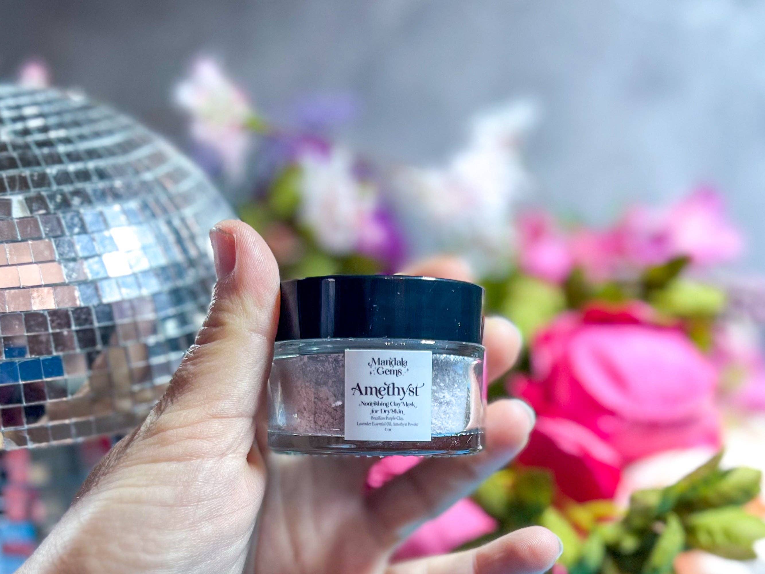 Mandala Gems - Wholesale Skincare Face Mask - Amethyst Nourishing Clay Mask1