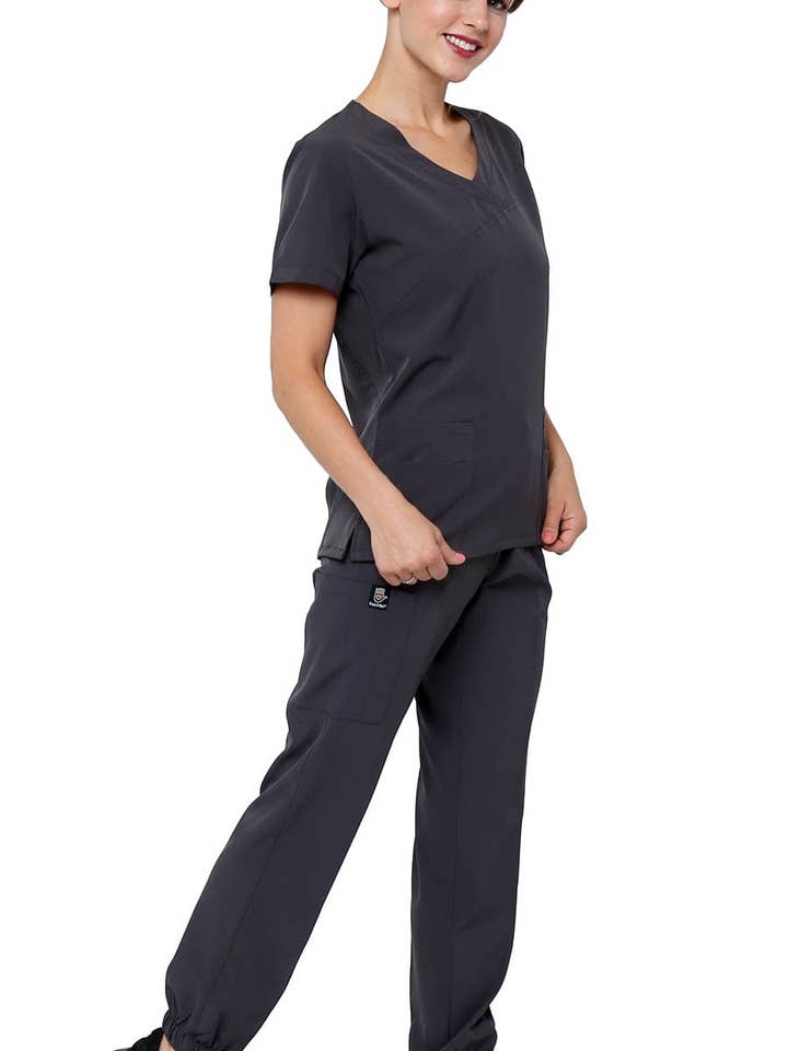 Dress A Med – wholesale Healthcare uniform – Women's – Women's 4-Way Extreme Stretch Jogger Scrubs - Style ST100-JR2