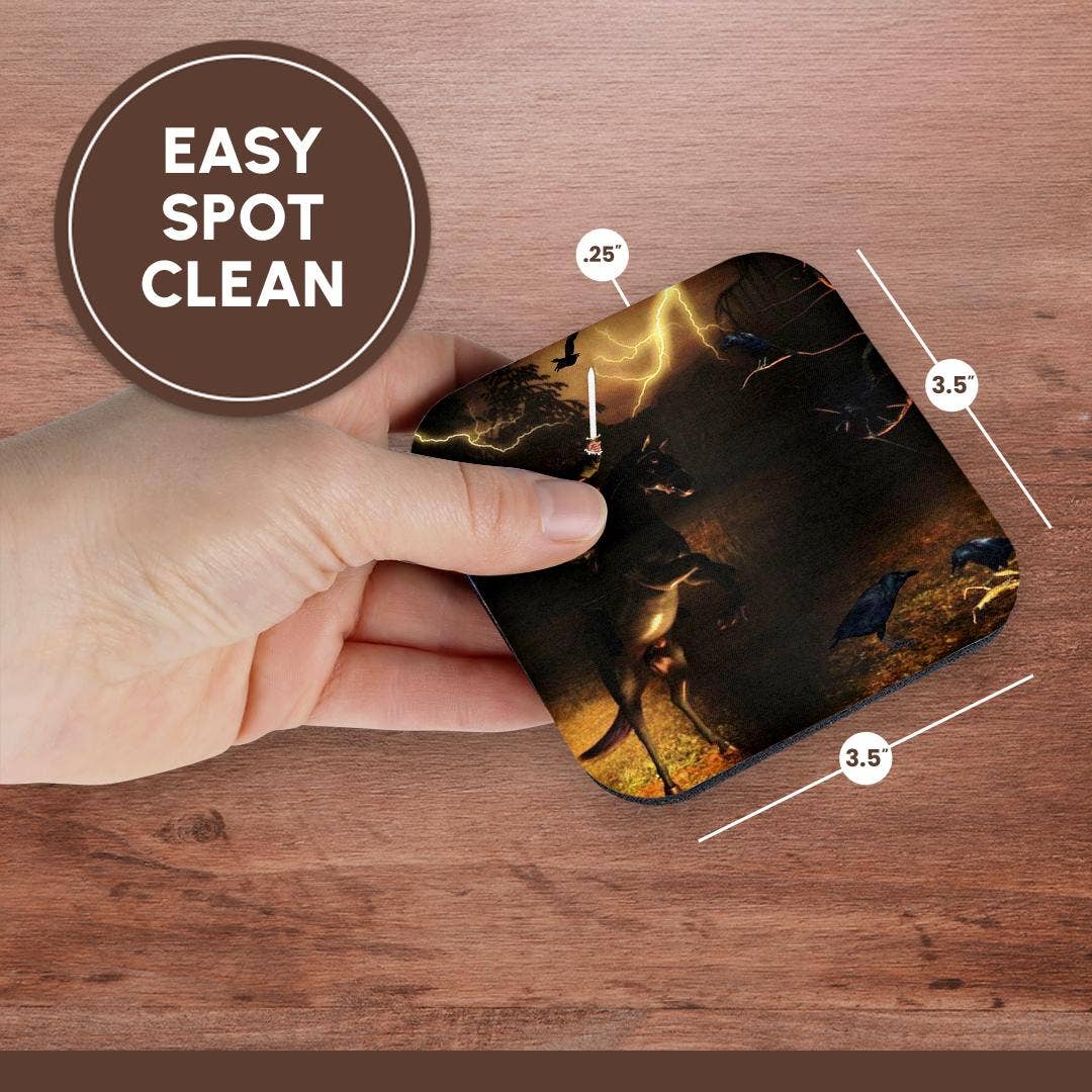 3dRose – wholesale Coasters – 3dRose, Headless Horseman Rides In Sleepy Hollow, Coaster13