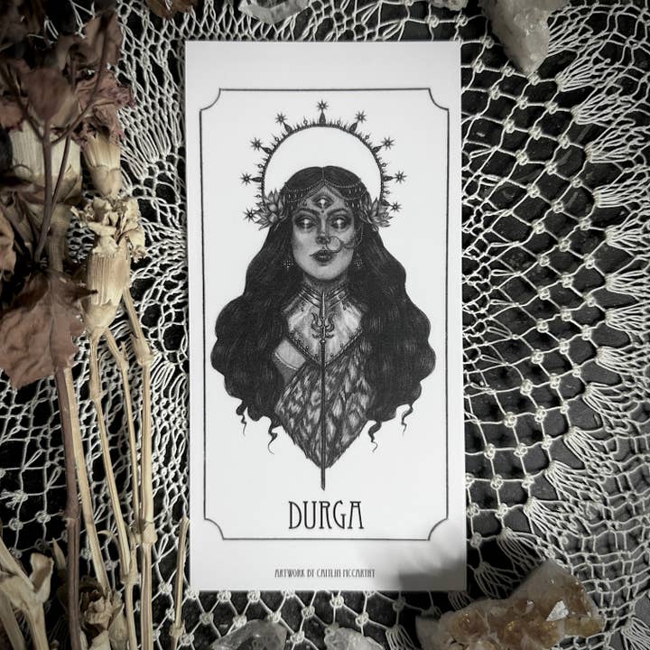 Durga Altar Ljusklistermärken - Förpackning med 5 Vinylklistermärken för wholesale av Caitlin McCarthy Art
