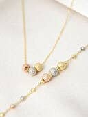 Wholesale Women's 3-Color Dorica Cluster 925 Sterling Silver Set for wholesale by Volenia Silver