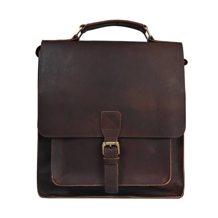 Monte Messenger Bag - Dark Brown for wholesale by Liam & Lana