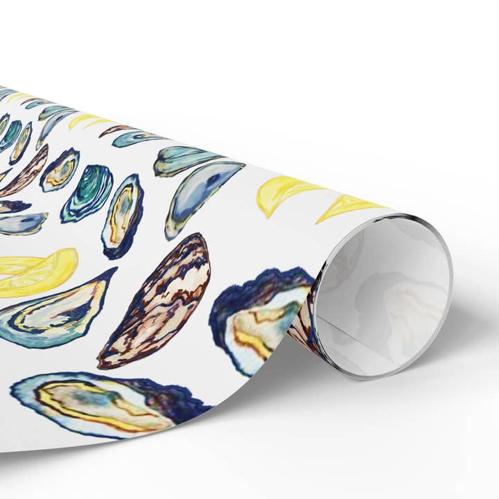 Blue Cava - Wholesale Flat Wrap - Oyster-Inspired Wrapping Paper | Eco-Friendly Gift Wrap10
