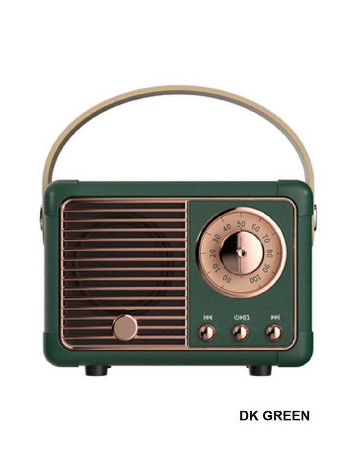 Mini altoparlante Bluetooth senza fili retrò per la vendita all'ingrosso da parte di Vanilla Monkey