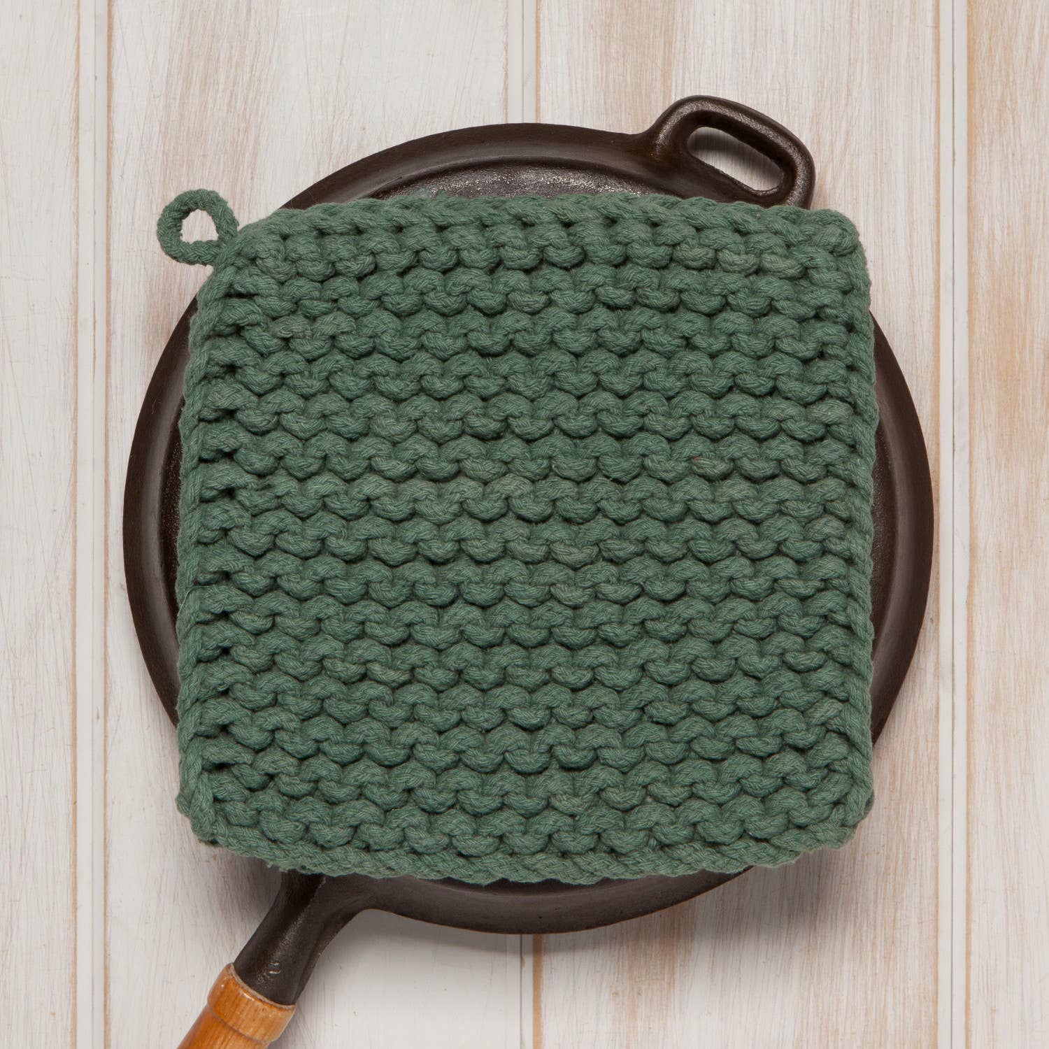 Danica Heirloom - Wholesale Oven Mitt/Pot Holder - Jade Green Knit Potholder3