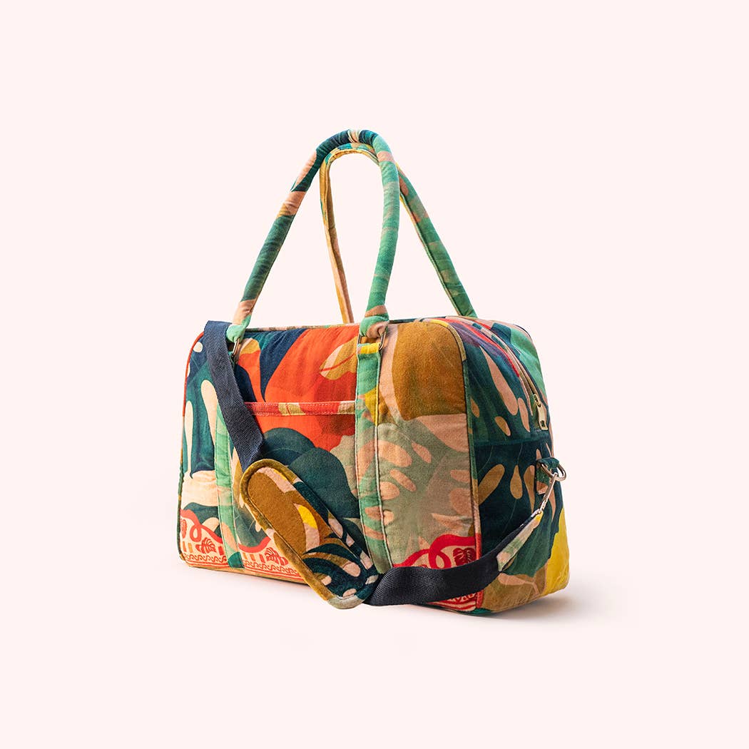 Green *SS26* Luxe Weekender Bag - Exotic Leaves for wholesale on Faire1