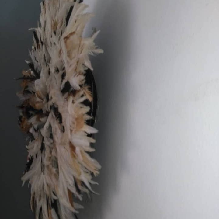 Beige and natural speckled white juju hat for wholesale on Faire3