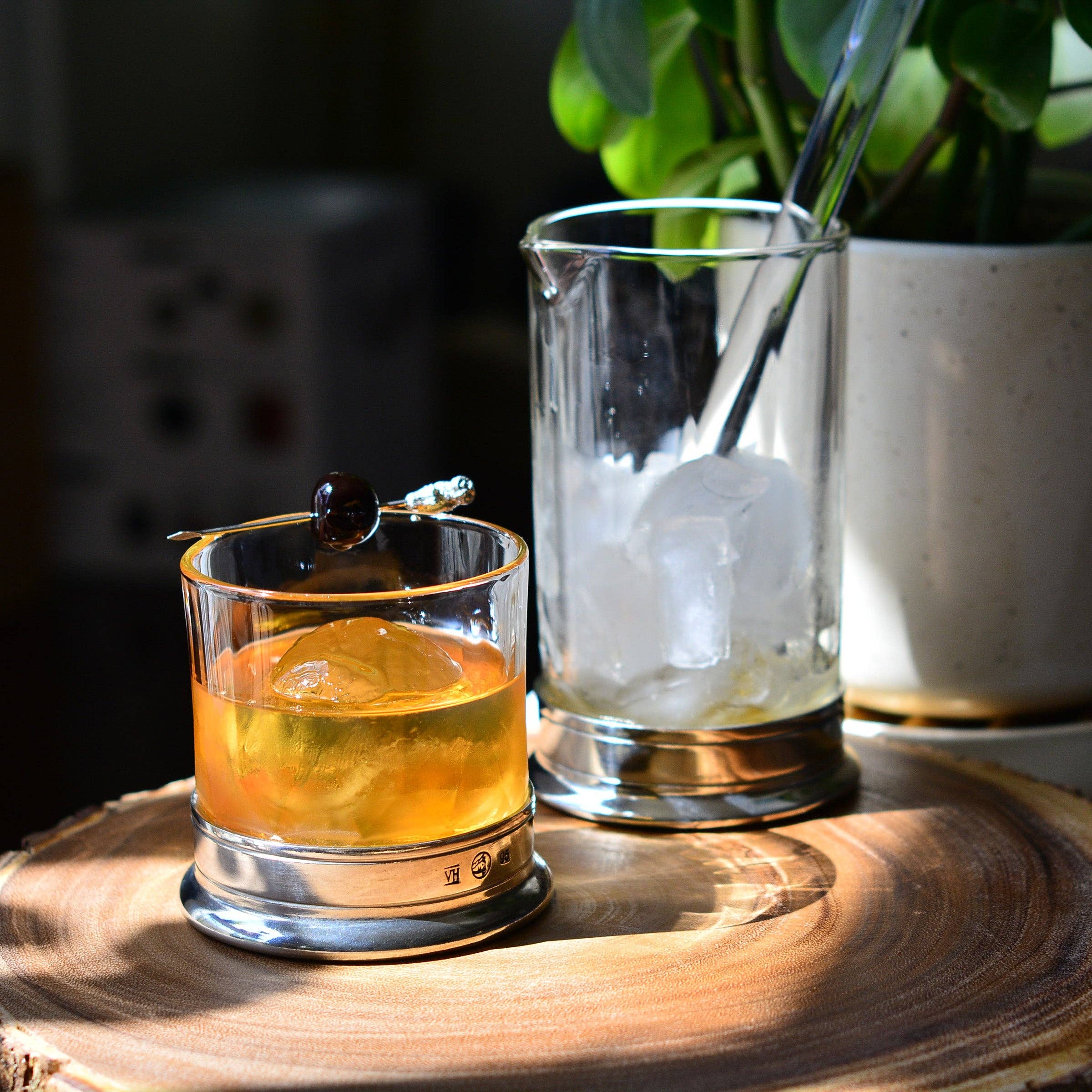 Vagabond House - Venta al por mayor Copas de cóctel/licor - Vaso bajo Double Old-Fashioned con vidrio estampado6